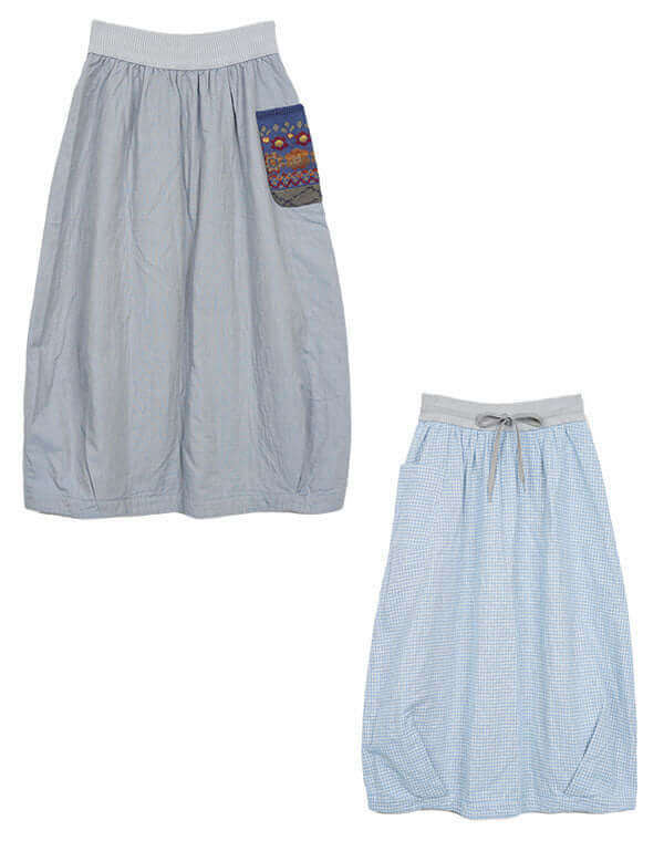 
                  
                    Load image into Gallery viewer, 綿麻リバーシブルバルーンスカート / BEH01056WA
                  
                