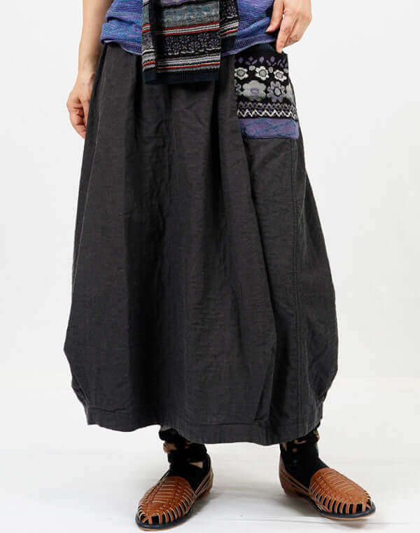 綿麻リバーシブルバルーンスカート / BEH01056WA