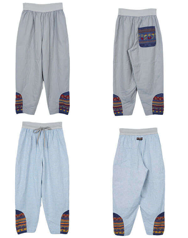 綿麻リバーシブルテーパードパンツ / BEH01057WA