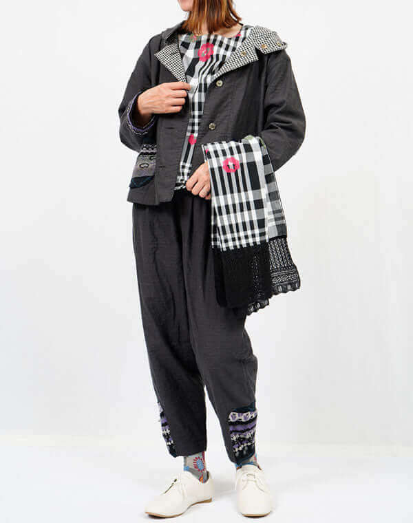 
                  
                    Load image into Gallery viewer, 綿麻リバーシブルテーパードパンツ / BEH01057WA
                  
                