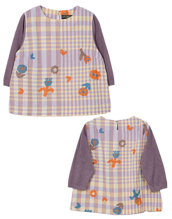 つぼみチェックブラウス / BEH01063WA