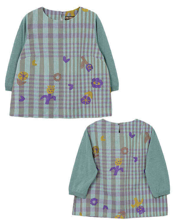 
                  
                    Load image into Gallery viewer, つぼみチェックブラウス / BEH01063WA
                  
                