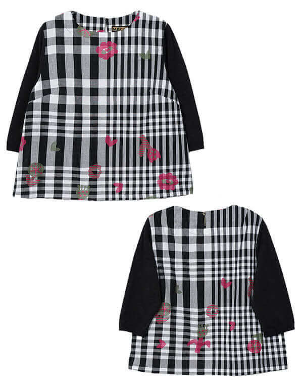 
                  
                    Load image into Gallery viewer, つぼみチェックブラウス / BEH01063WA
                  
                