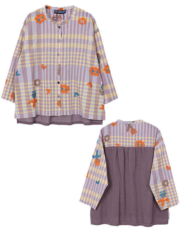 
                  
                    Load image into Gallery viewer, つぼみチェックシャツジャケット / BEH01065WA
                  
                