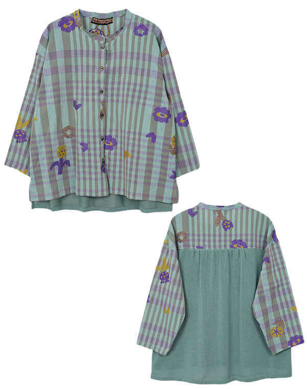 
                  
                    Load image into Gallery viewer, つぼみチェックシャツジャケット / BEH01065WA
                  
                