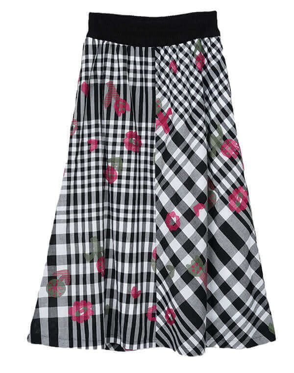 
                  
                    Load image into Gallery viewer, つぼみチェック切替スカート / BEH01066WA
                  
                