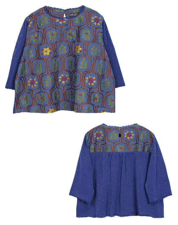 
                  
                    Load image into Gallery viewer, リーフ柄ジャカードブラウス / BEH01068WA
                  
                