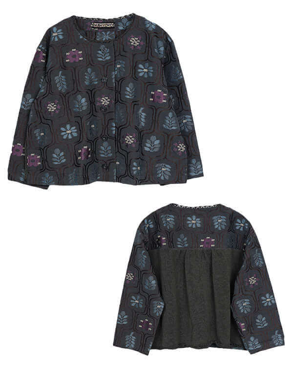 リーフ柄ジャカードブラウスジャケット / BEH01069WA