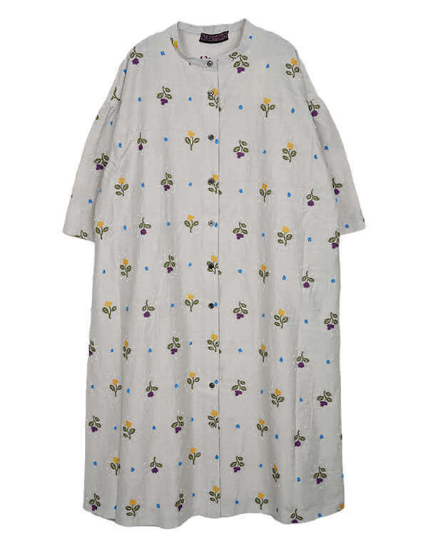 
                  
                    Load image into Gallery viewer, リズムフラワー前開きワンピース / BEH01075WA
                  
                