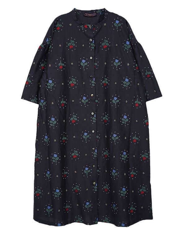 
                  
                    Load image into Gallery viewer, リズムフラワー前開きワンピース / BEH01075WA
                  
                