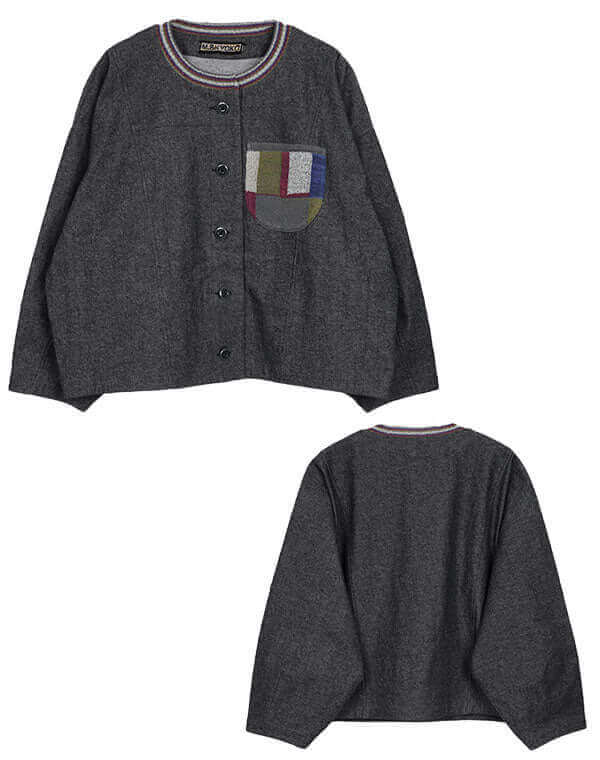 
                  
                    Load image into Gallery viewer, デニムパッチワークジャケット / BEH01084WA
                  
                