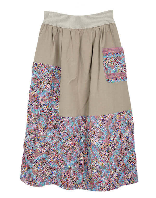 
                  
                    Load image into Gallery viewer, ファンシーレース切替スカート / BEH01089WA
                  
                