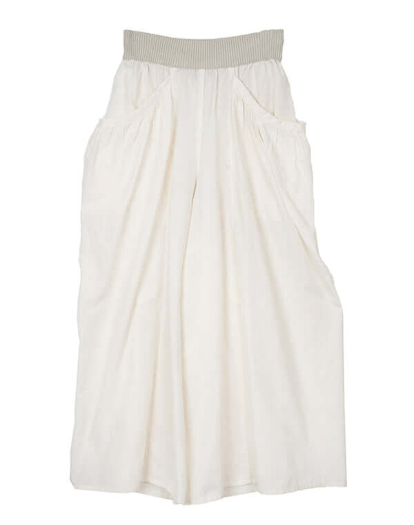 綿麻シャンブレーギャザーパンツ / BEH01094WA