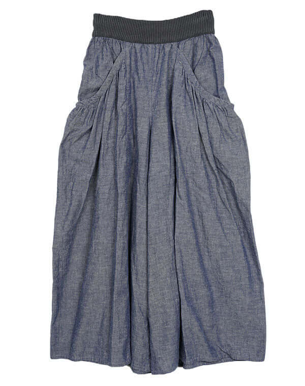 
                  
                    Load image into Gallery viewer, 綿麻シャンブレーギャザーパンツ / BEH01094WA
                  
                