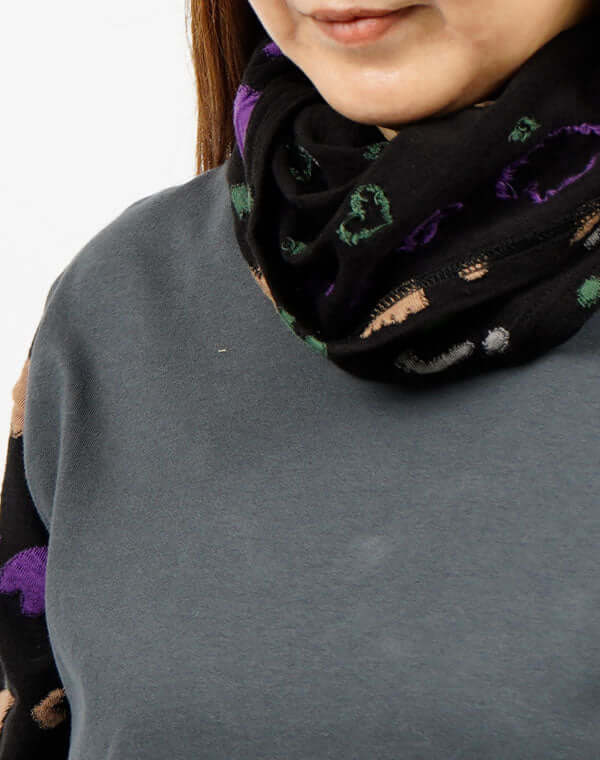 ガーデン柄ジャージースヌード帽子 / BEH01103WA