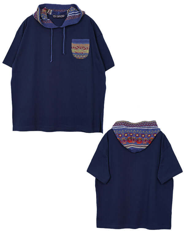 
                  
                    Load image into Gallery viewer, ジャカードニットフーディーチュニック / BEH01107WA
                  
                