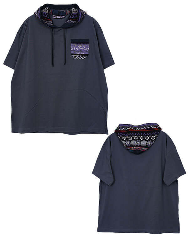 
                  
                    Load image into Gallery viewer, ジャカードニットフーディーチュニック / BEH01107WA
                  
                