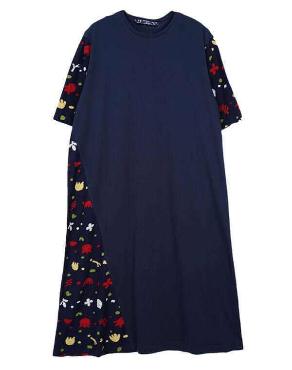 
                  
                    Load image into Gallery viewer, ガーデン柄切替ワンピース / BEH01109WA
                  
                