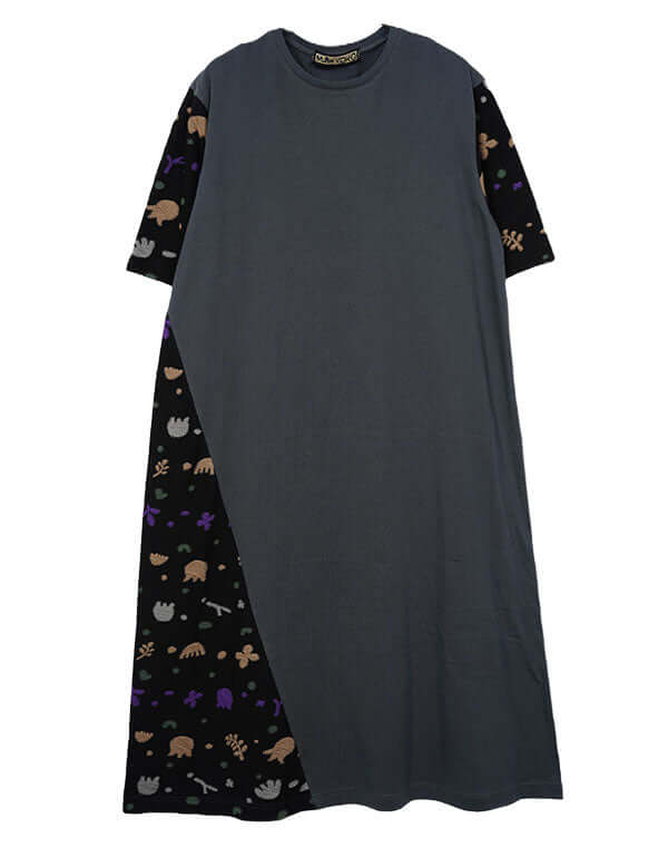 ガーデン柄切替ワンピース / BEH01109WA