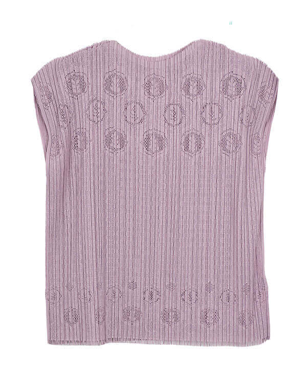 プリーツニットレースフレンチスリーブプルオーバー / BEH01113WA