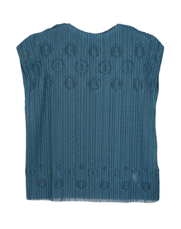 
                  
                    Load image into Gallery viewer, プリーツニットレースフレンチスリーブプルオーバー / BEH01113WA
                  
                