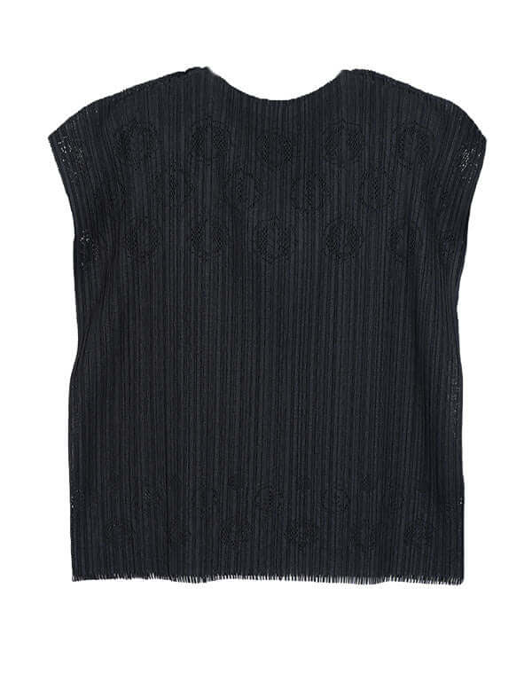 
                  
                    Load image into Gallery viewer, プリーツニットレースフレンチスリーブプルオーバー / BEH01113WA
                  
                