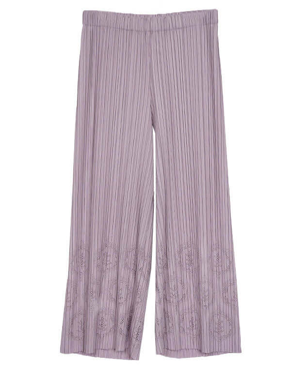 
                  
                    Load image into Gallery viewer, プリーツニットレースパンツ / BEH01115WA
                  
                