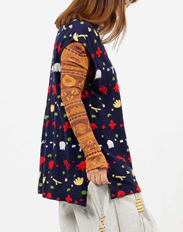 リバーシブルニットレースプルオーバー / BEH01116WA