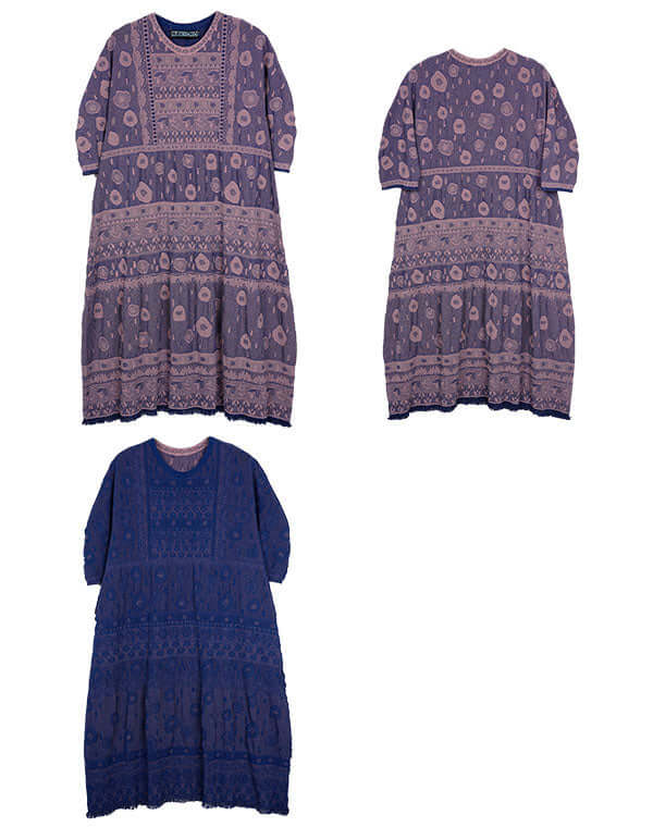 
                  
                    Load image into Gallery viewer, リバーシブルニットレースワンピース / BEH01117WA
                  
                