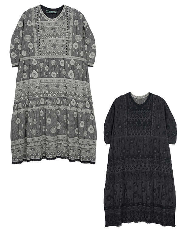 
                  
                    Load image into Gallery viewer, リバーシブルニットレースワンピース / BEH01117WA
                  
                