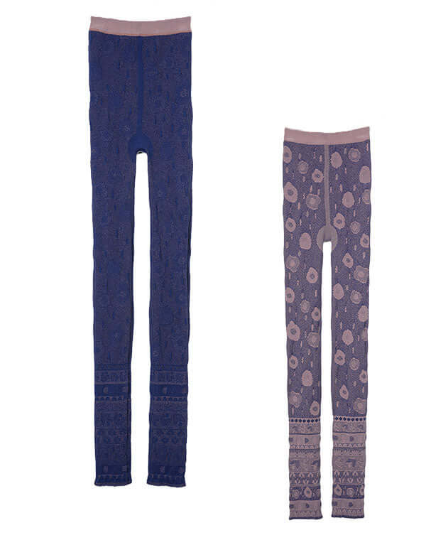 
                  
                    Load image into Gallery viewer, リバーシブルニットレースレギンス / BEH01118WA
                  
                