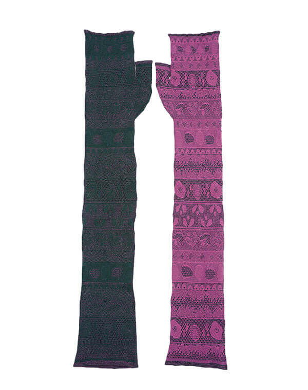 
                  
                    Load image into Gallery viewer, リバーシブルニットレースアームカバー / BEH01119WA
                  
                