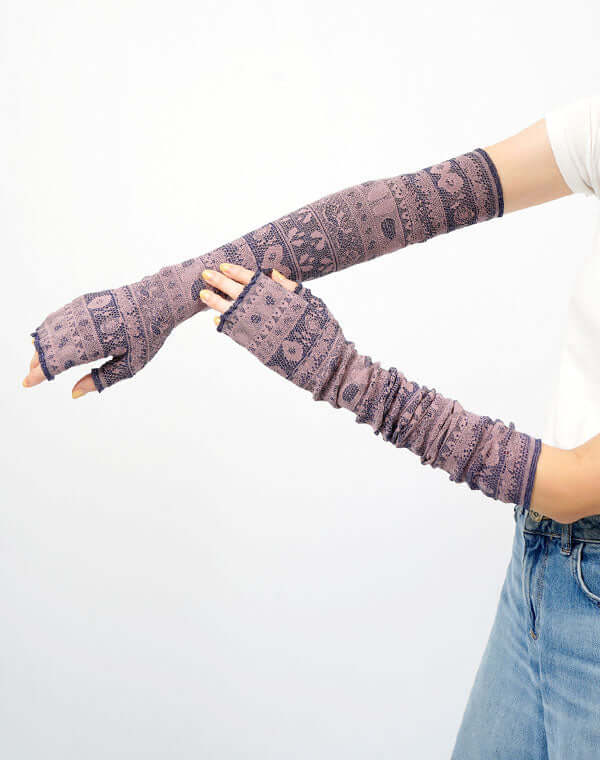 リバーシブルニットレースアームカバー / BEH01119WA