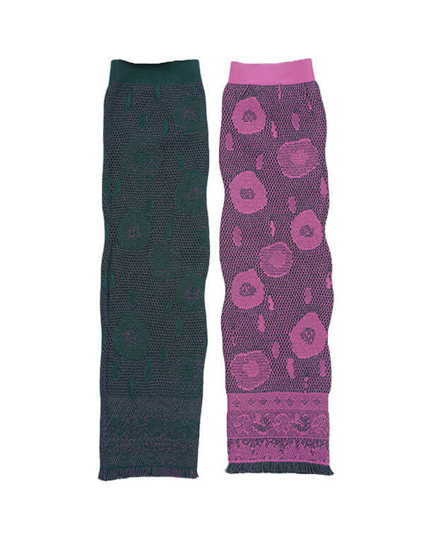 リバーシブルニットレースレッグカバー / BEH01120WA