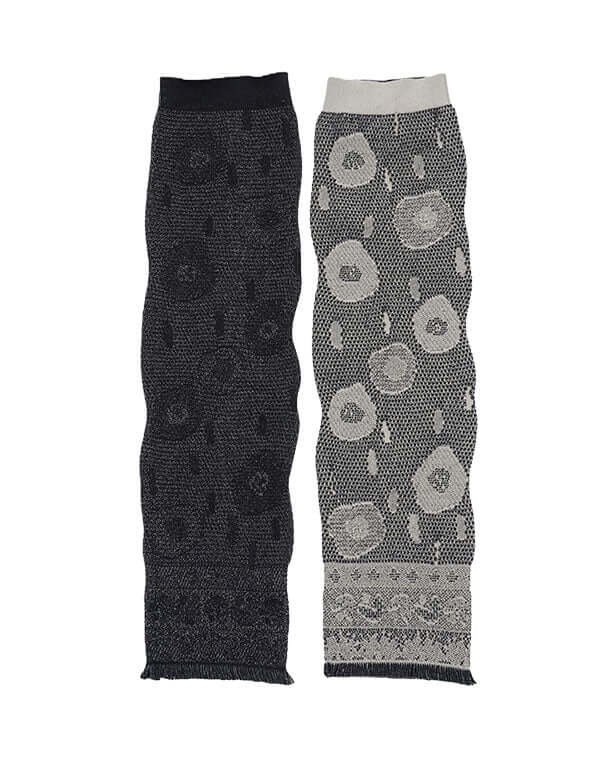 
                  
                    Load image into Gallery viewer, リバーシブルニットレースレッグカバー / BEH01120WA
                  
                