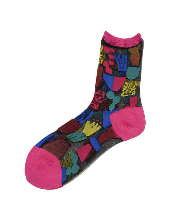 サボテン柄シースルーソックス / BEH01121WA