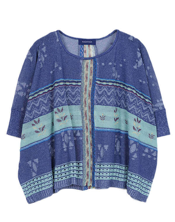 
                  
                    Load image into Gallery viewer, MIXジャカードワイドプルオーバー / BEH07001WA
                  
                