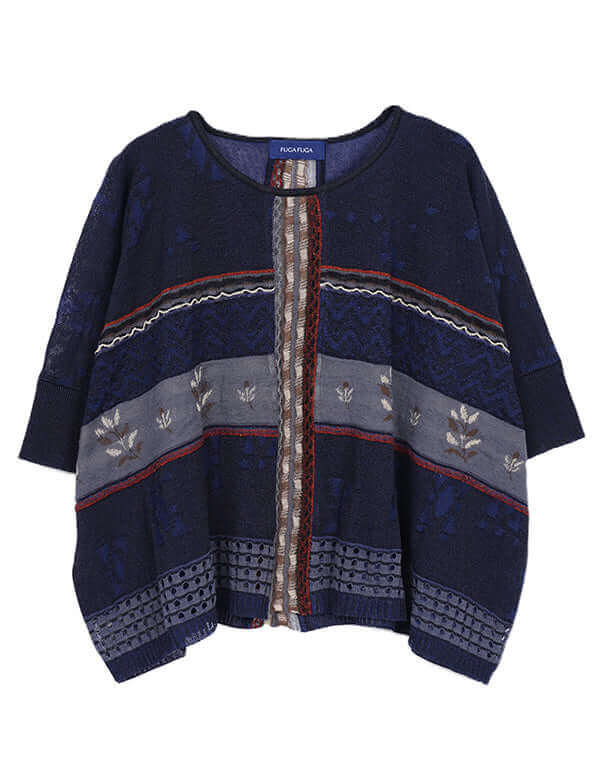 
                  
                    Load image into Gallery viewer, MIXジャカードワイドプルオーバー / BEH07001WA
                  
                