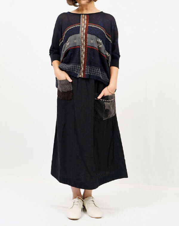 
                  
                    Load image into Gallery viewer, MIXジャカードワイドプルオーバー / BEH07001WA
                  
                