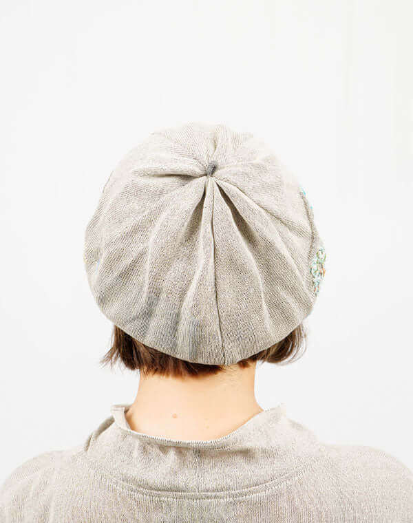 
                  
                    Load image into Gallery viewer, メシィカフェ柄刺繍入りベレー帽 / BEH07011WA
                  
                