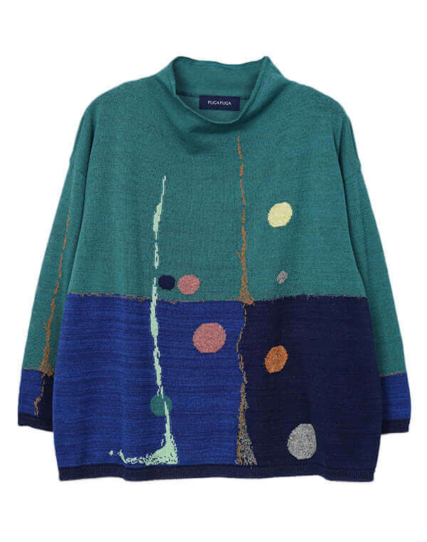 
                  
                    Load image into Gallery viewer, カラータッチ柄プルオーバー / BEH07013WA
                  
                