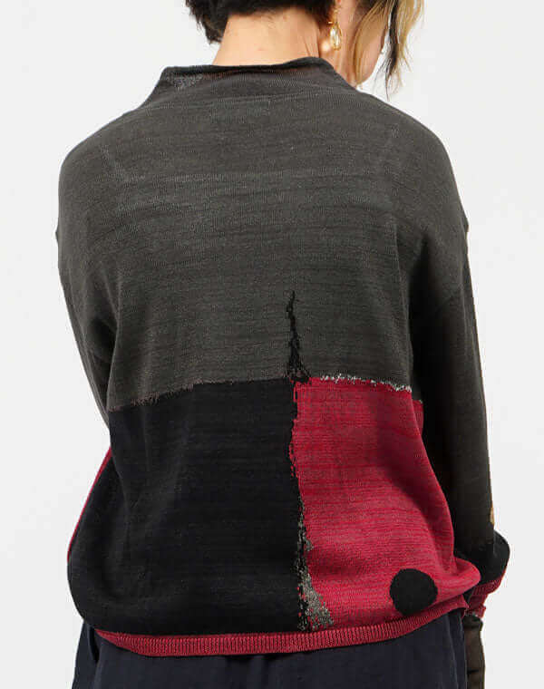 
                  
                    Load image into Gallery viewer, カラータッチ柄プルオーバー / BEH07013WA
                  
                