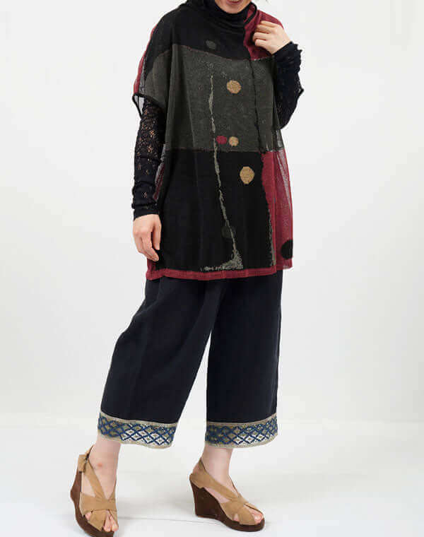 
                  
                    Load image into Gallery viewer, カラータッチ柄ロングベスト / BEH07014WA
                  
                