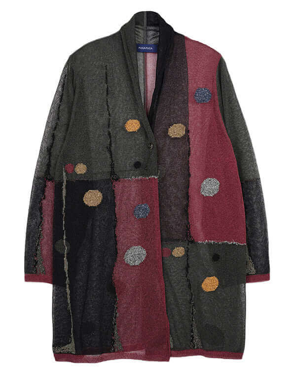 
                  
                    Load image into Gallery viewer, カラータッチ柄ロングカーディガン / BEH07015WA
                  
                