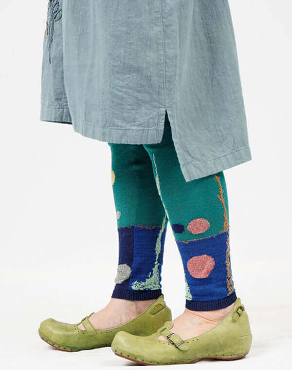 
                  
                    Load image into Gallery viewer, カラータッチ柄レギンス / BEH07016WA
                  
                