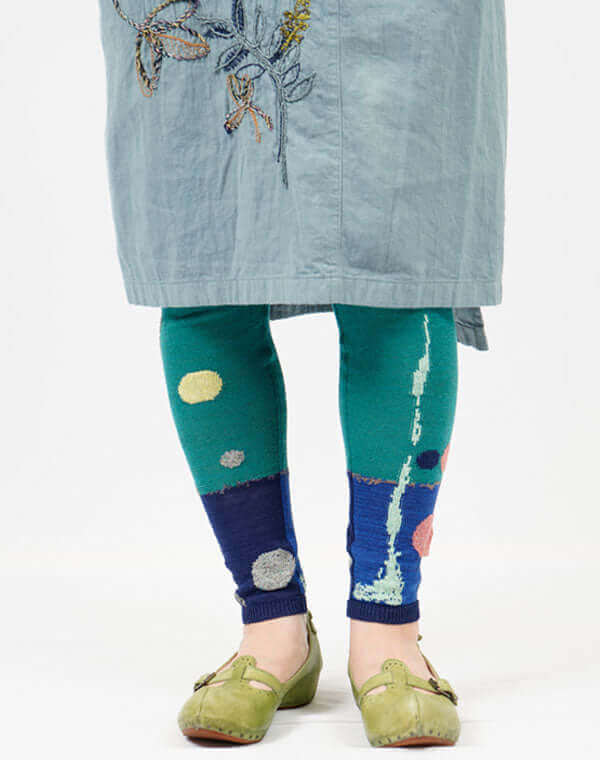 
                  
                    Load image into Gallery viewer, カラータッチ柄レギンス / BEH07016WA
                  
                