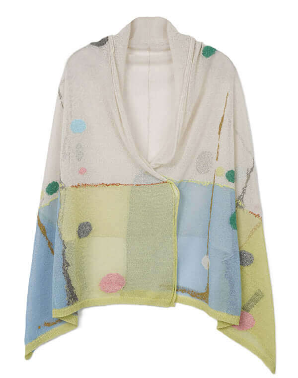 カラータッチ柄ショール / BEH07017WA