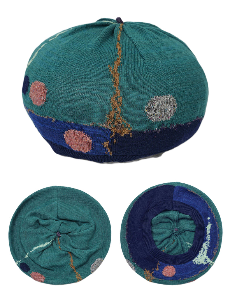 カラータッチ柄ベレー帽 / BEH07018WA