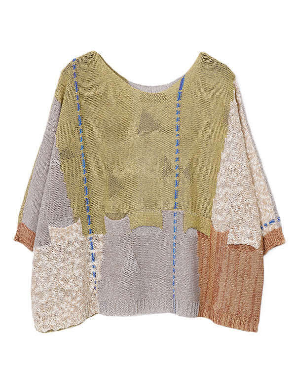 ミックスポケット柄2WAY プルオーバー / BEH07020WA