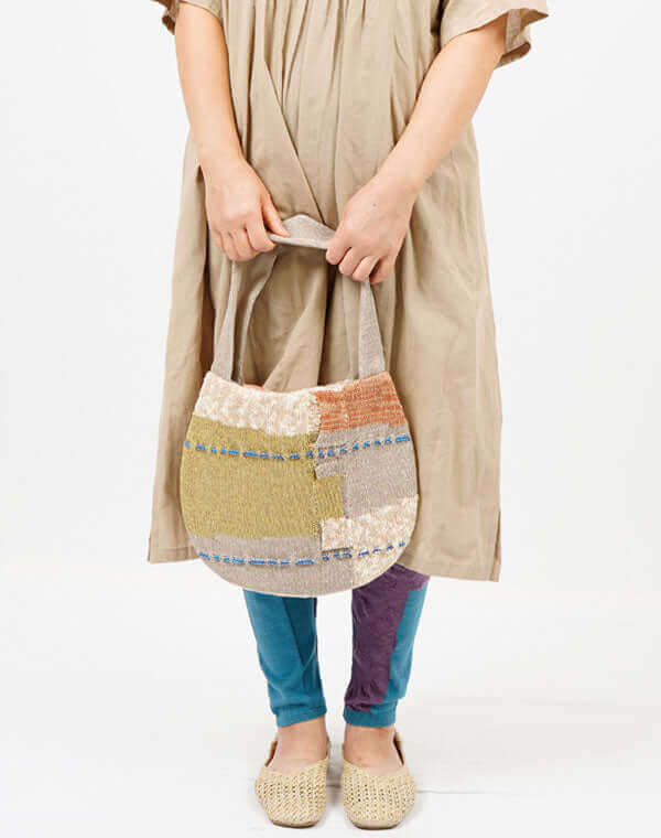 ミックスポケット柄ハンドバッグ / BEH07022WA